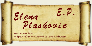 Elena Plasković vizit kartica
